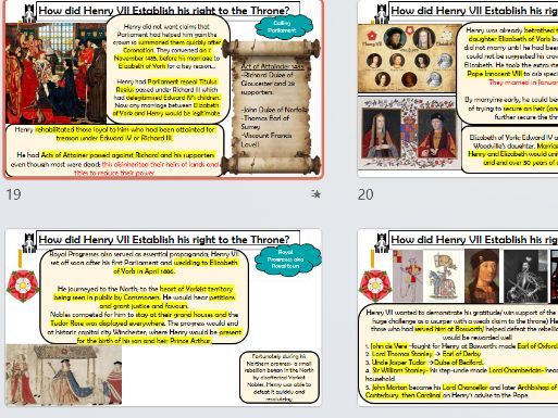 2. How did Henry Tudor Establish his Right to the Throne?