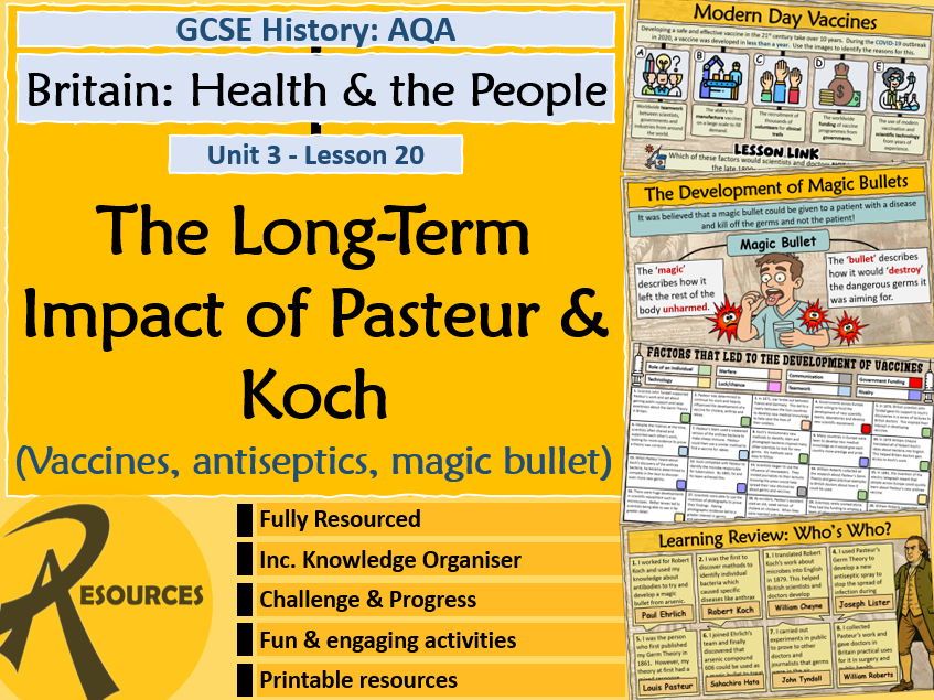 Impact of Koch & Pasteur - Vaccines, Magic Bullet, Antiseptics - AQA - GCSE