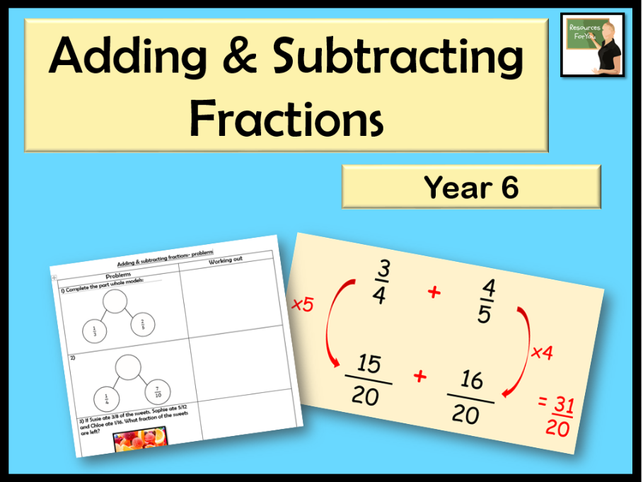 maths adding subtracting fractions year 6 teaching resources
