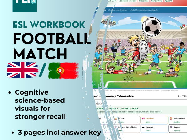 Football  ESL Picture Description Workbook | B1 English + Portuguese