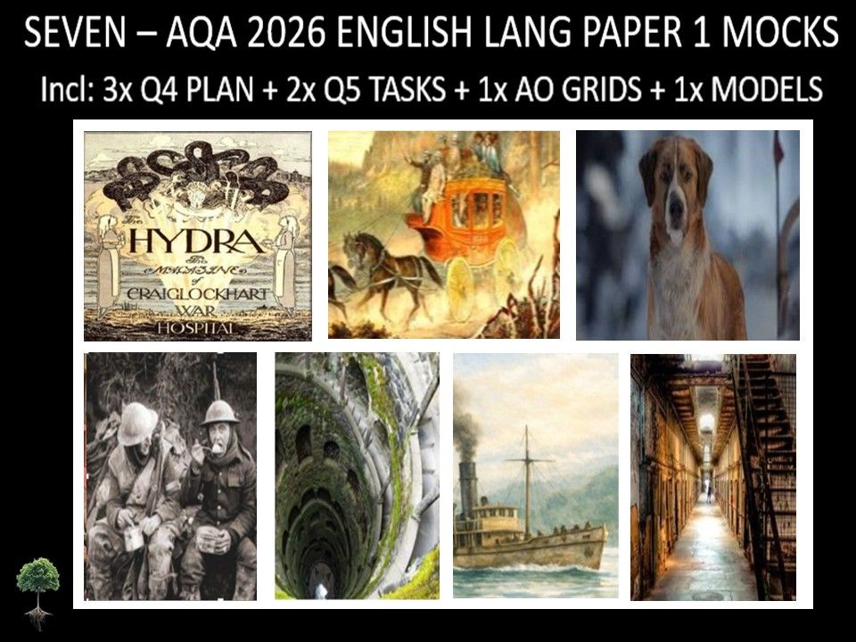 SEVEN - AQA PAPER 1 | 2026 FULL MOCKS | Q5 TASKS | Q4 PLAN | AO GRIDS | MODELS