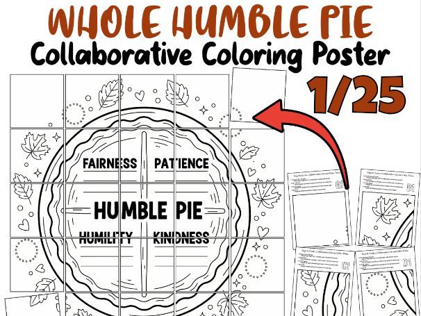 Whole Humble Pie Collaborative Poster | SEL Kindness & Gratitude Activity