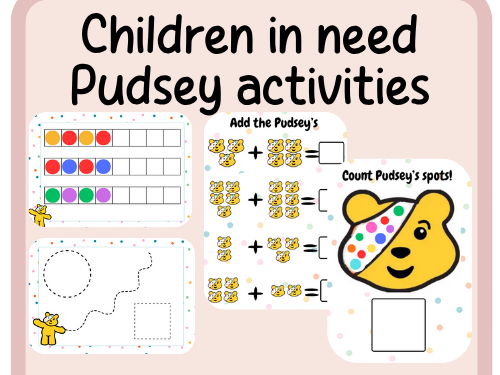Children in need- Pudsey bear activities