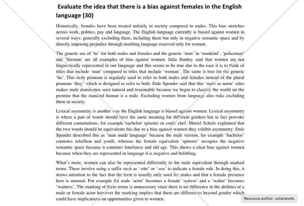 Research Paper Essay Examples Essay Proposal Sample also Cheap Essay Papers A Level English Language Student Example Essays Thesis Statement For An Essay