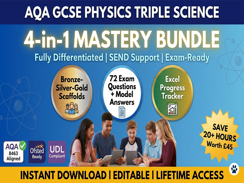 GCSE Physics AQA: Complete 4-in-1 Triple Science Mastery Bundle