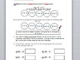 Determine Remainders - Year 2 (Greater depth task)