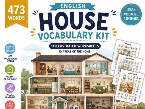 English House Vocabulary Kit | 473 Words