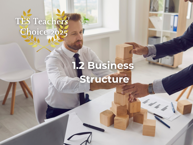 Cambridge AS Business Structure PowerPoint 2026-2028 Exams Complete Unit 1.2 Resource 9609