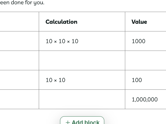 Power of 10 - Worksheet