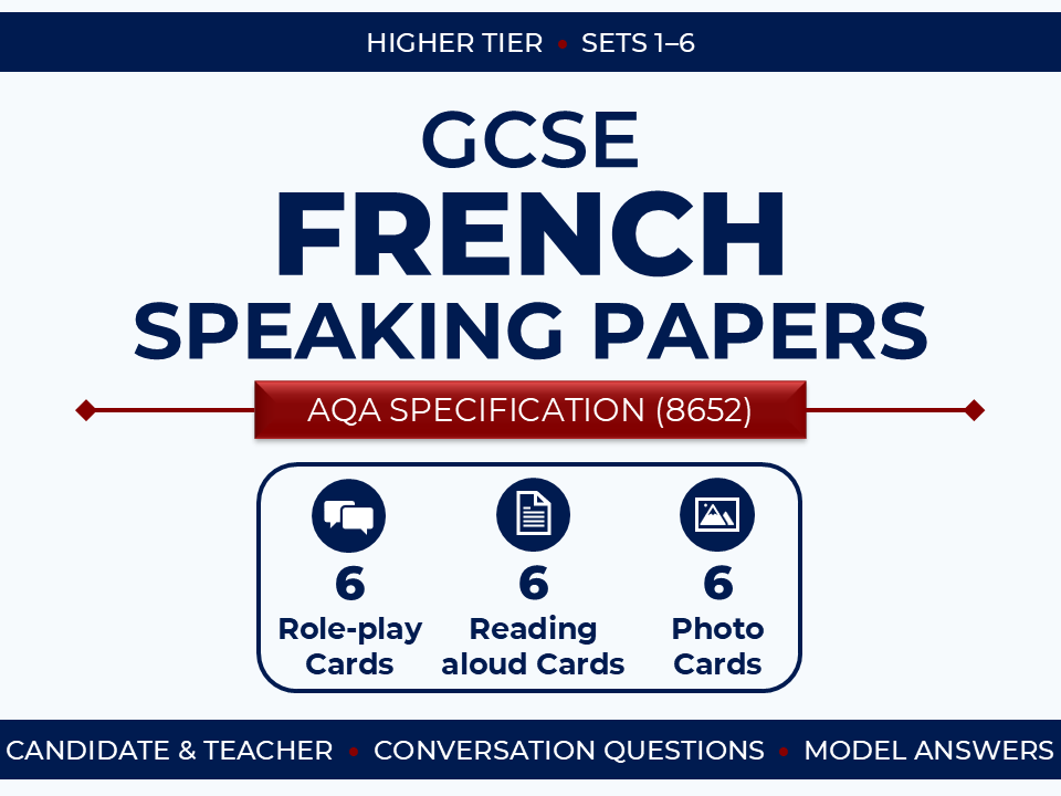 AQA GCSE French (2026) – Complete Higher Speaking Bundle