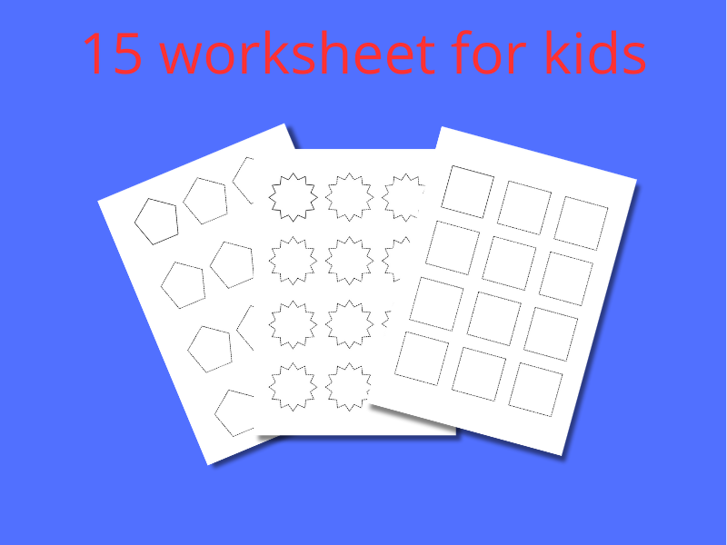 Tracing Shapes and Arrows Worksheet