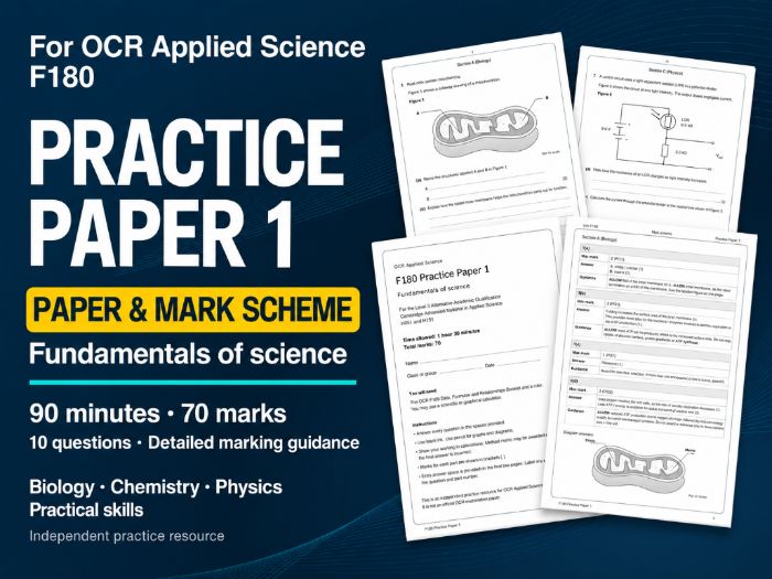 OCR AAQ Applied Science - F180 Practice Paper (90 mins)