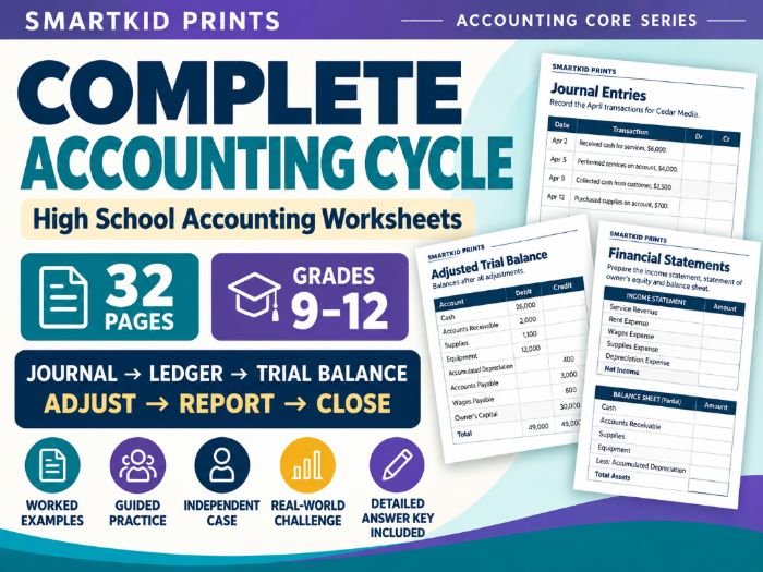 Complete Accounting Cycle Worksheets