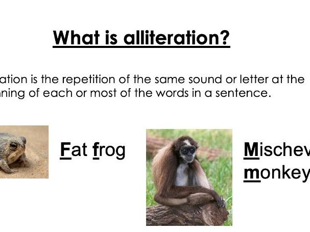 Alliteration lesson for Year 2