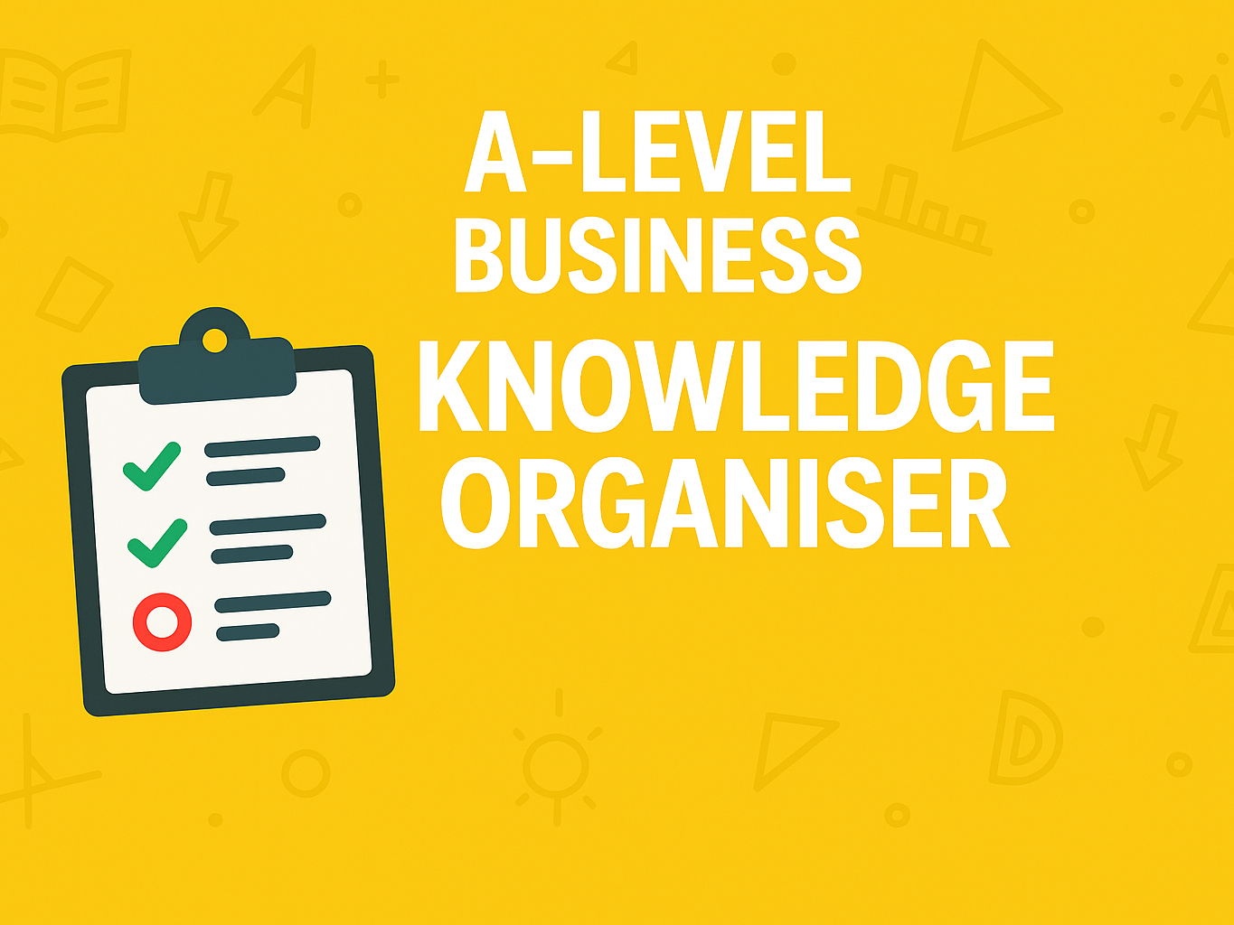 Edexcel Business Themes 1/2/3/4 knowledge organiser/A4L bundle