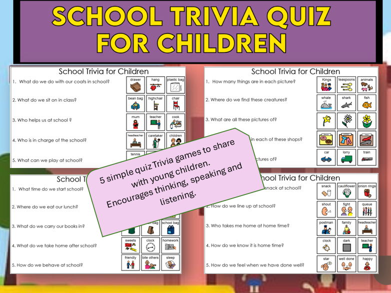 School Trivia Quiz Fun for EYFS and KS1