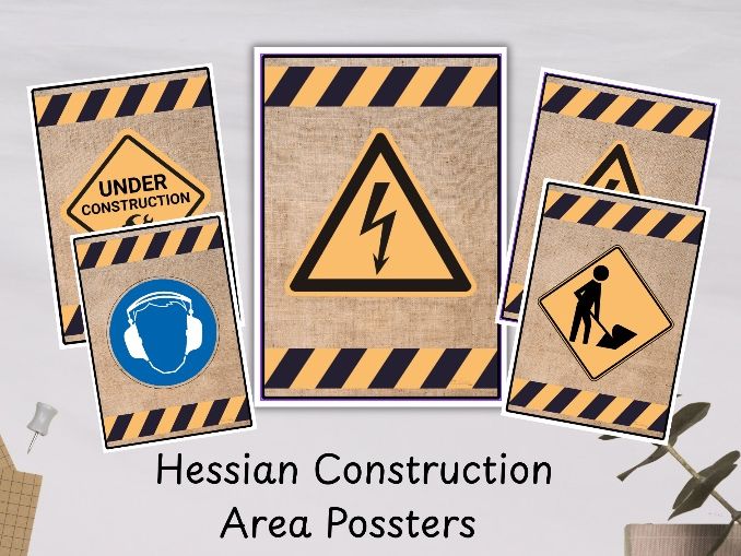 Construction Area Posters EYFS