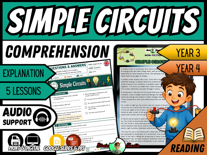 Simple Circuits | Reading Comprehension | Year 3 and 4