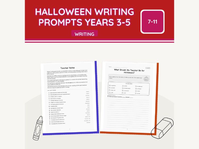 Halloween Writing Prompts Years 3-5 | 20 pp