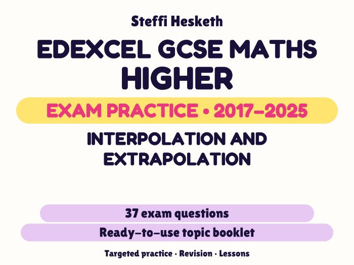 Edexcel GCSE Maths Higher: Interpolation and extrapolation Exam Questions | 2017-2025