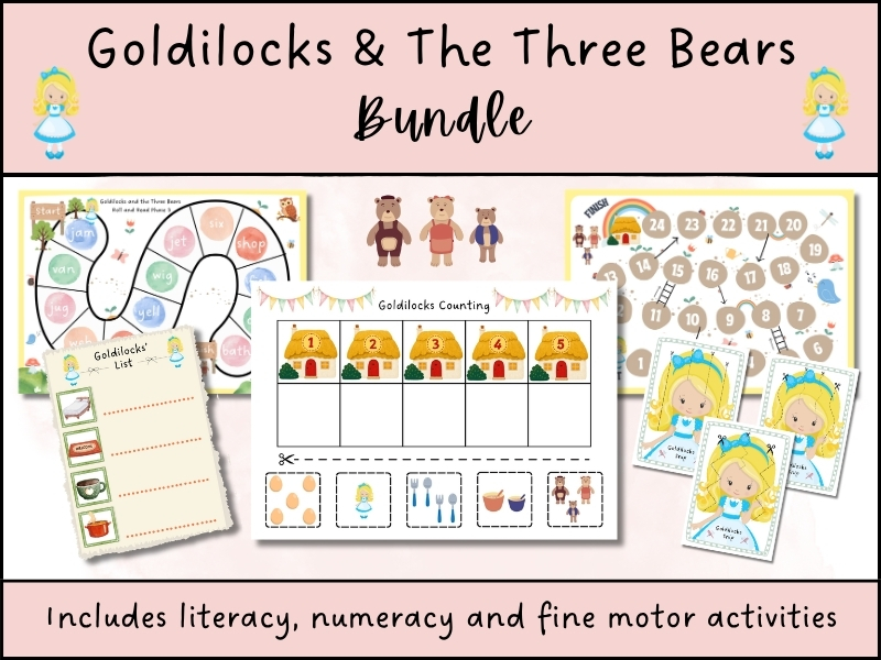 Goldilocks EYFS Literacy & Maths Activity Bundle