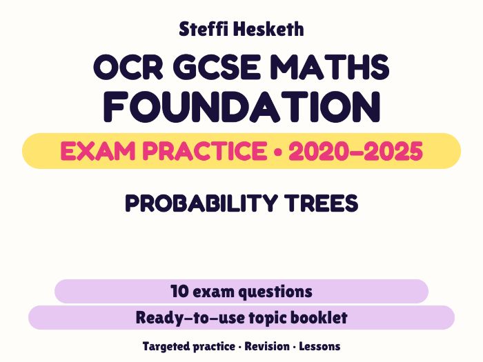 OCR GCSE Maths Foundation: Probability trees Exam Questions | 2020-2025