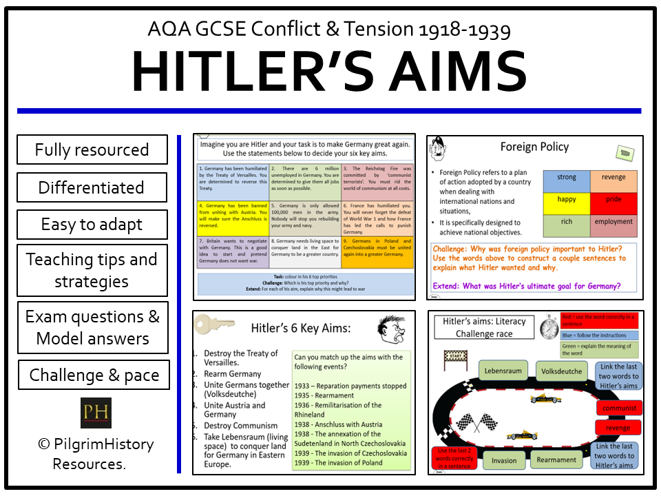 AQA GCSE Conflict & Tension: Hitler’s Foreign Policy Aims