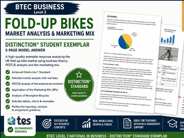 A detailed BTEC Business market research essay Distinction * Exemplar