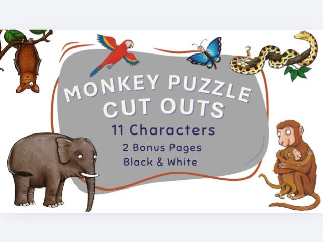 Monkey Puzzle Character Cut Outs