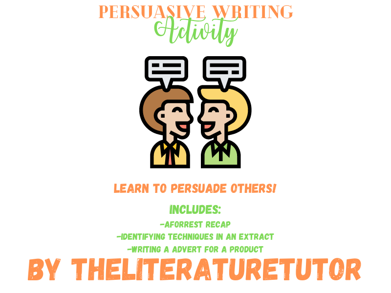 (Remote Learning) Persuasive Writing Activity Pack