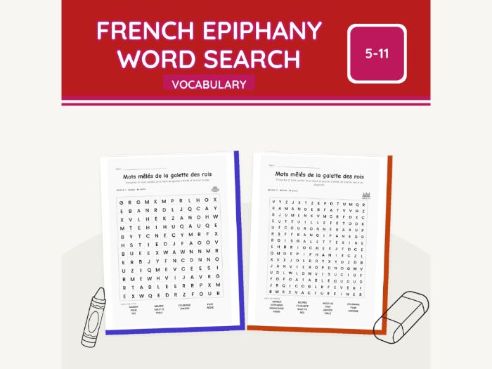French Epiphany Word Search Puzzles | 8 pp