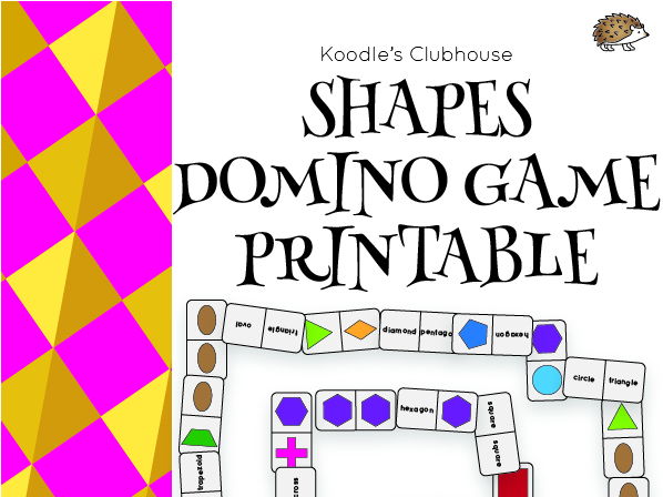 Shapes domino game printable