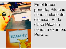 Pikachu School Supplies and Classes TPRS Spanish