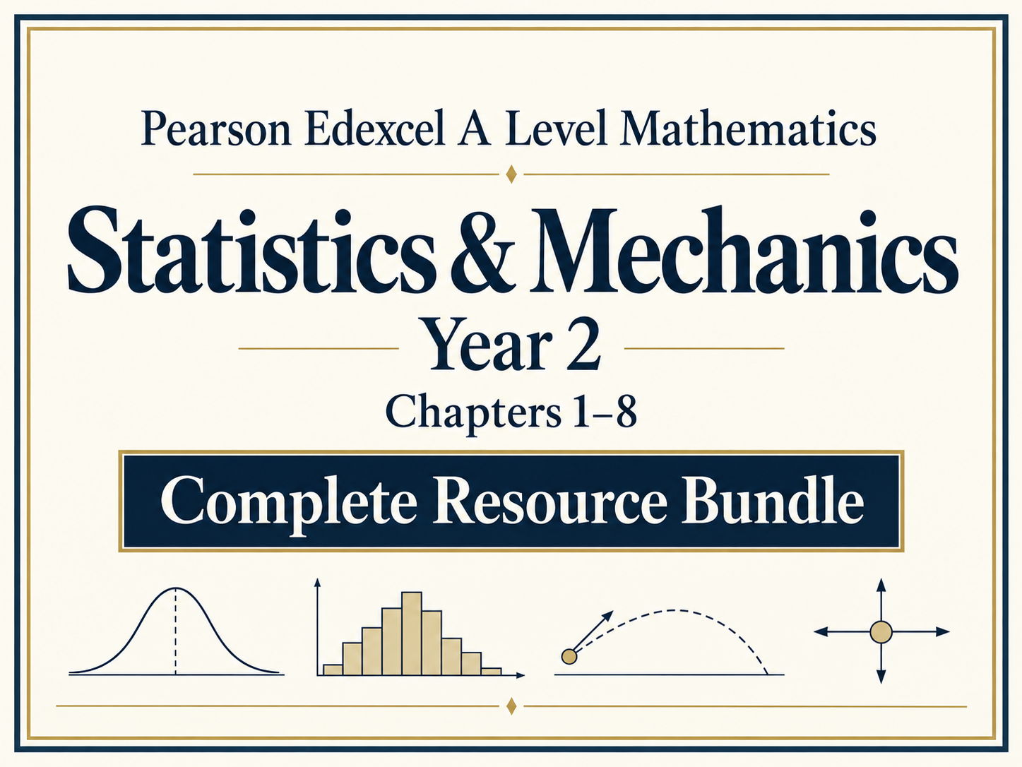 Full Pearson Edexcel Mathematics: Statistics and Mechanics A2 (Year 2)/A Level Resource Bundle | Chapters 1–8
