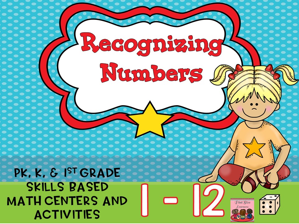 Recognizing Numbers 1-12 ~ Center Activities and Worksheets