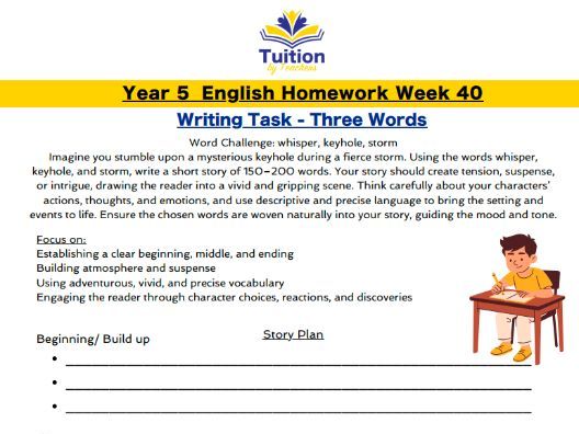 40. Year 5 Creative Writing & Spelling