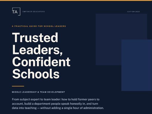 Middle Leadership Handbook for Heads of Dept