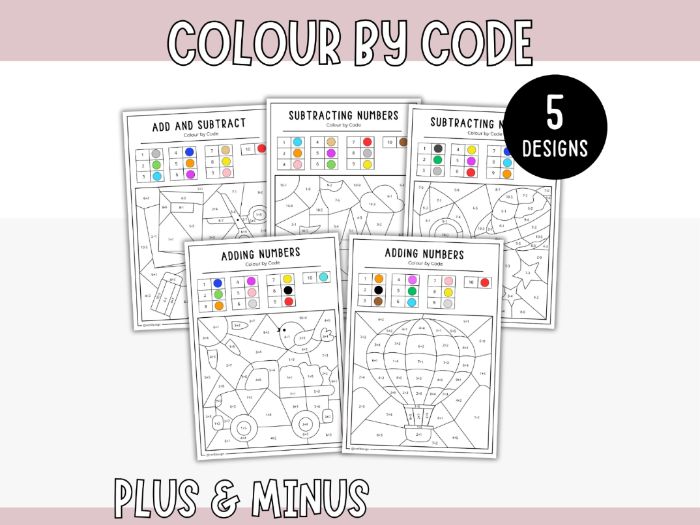 Colour by Code - Plus & Minus
