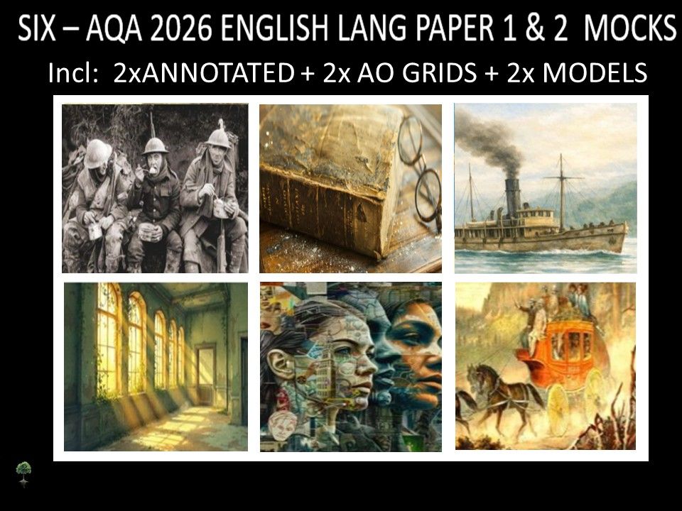 SIX - AQA PAPER 1 & 2 | 2026 FULL MOCKS | ANNOTATED | AO GRIDS | MODELS