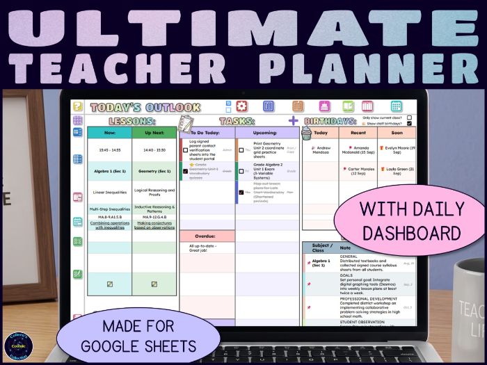 Automated Google Sheets Teacher Planner