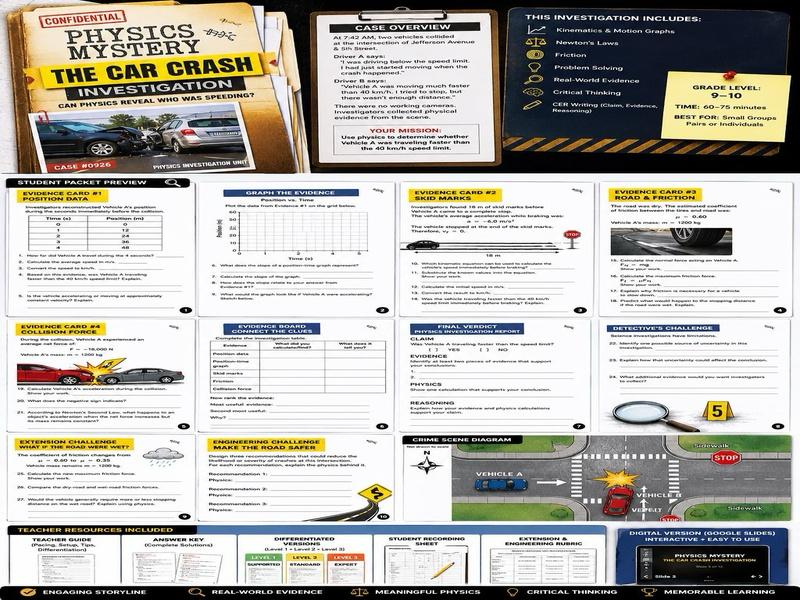 Physics car-crush cards investigation