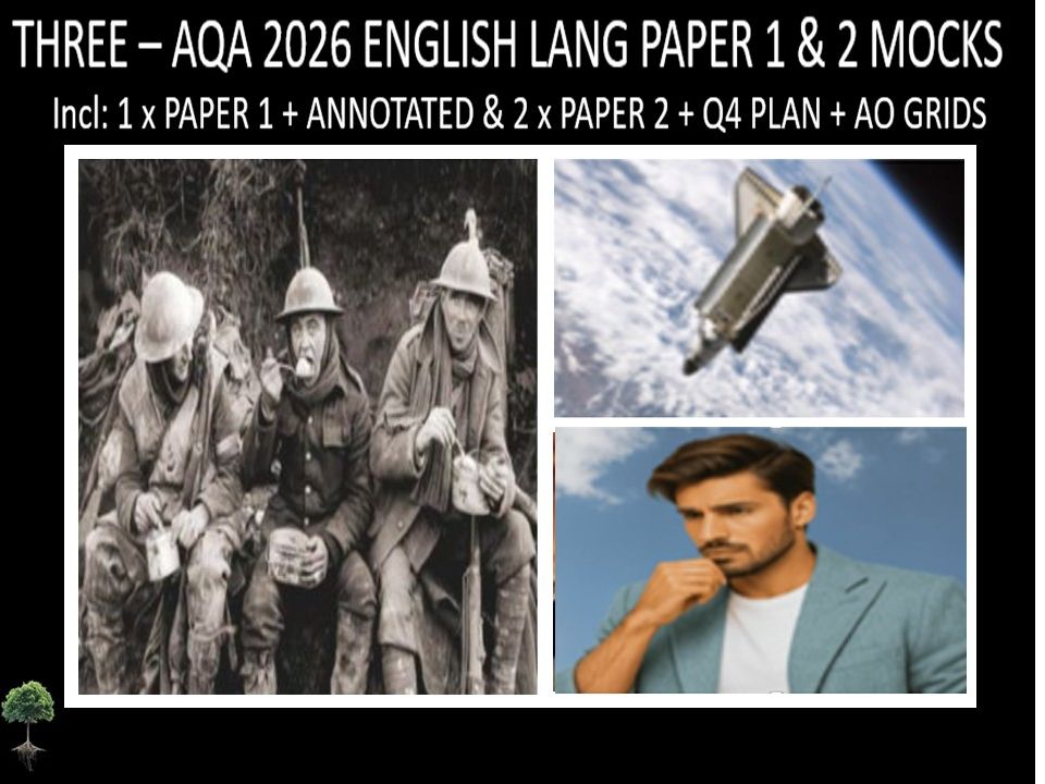 THREE - AQA PAPER 1 & 2 | 2026 FULL MOCKS | ANNOTATED | Q4 PLAN | AO GRIDS