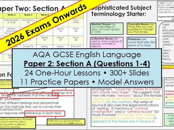 AQA English Language Paper 2 Section A – 2026 Exams Onwards