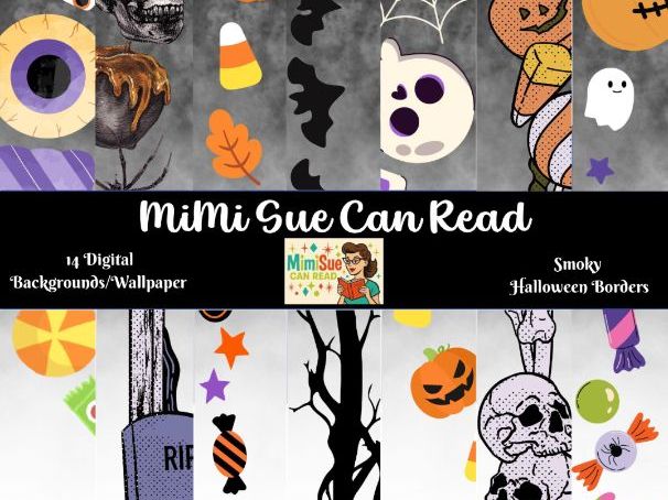 Smoky Halloween Borders 14 Digital Wallpapers/Backgrounds (300 dpi)