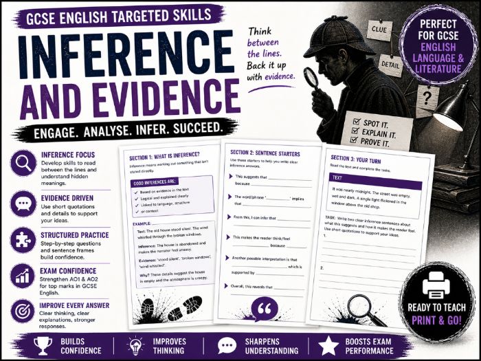 GCSE English Language - Inference and Evidence (comprehension)