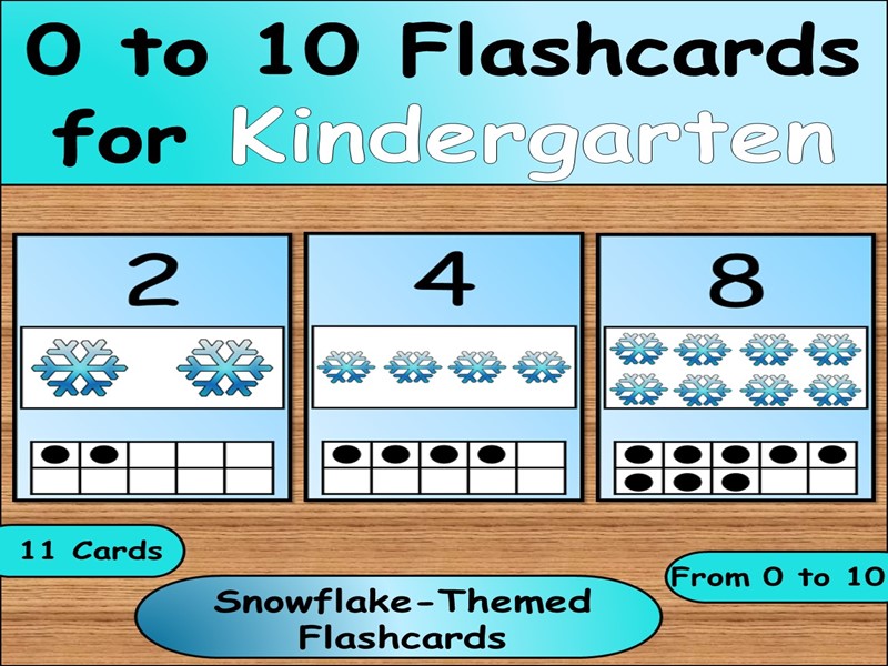Snowflake Number Flashcards 0-10 (Winter Counting for EYFS)