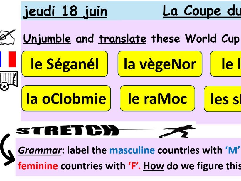 French World Cup lesson