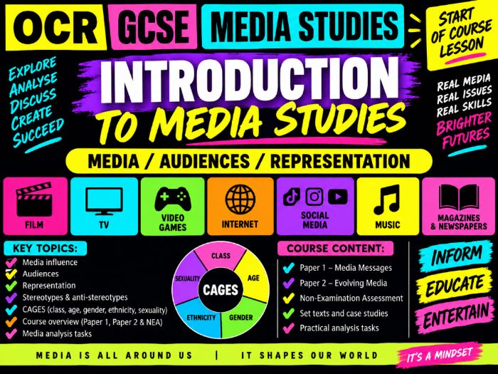 OCR GCSE Media Studies Introduction Lesson