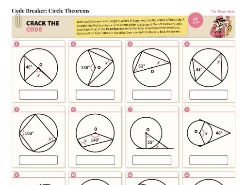 Circle Theorems Code Breaker GCSE Higher