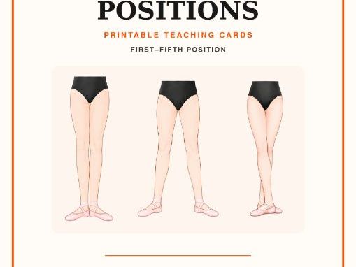 Ballet Feet Positions Printable Cards